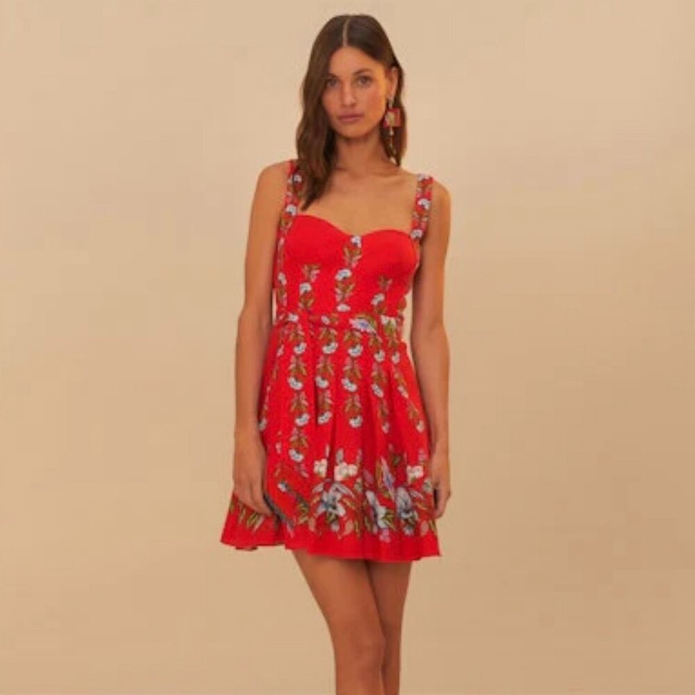 FARM Rio sweet bloom bouquet mini dress S